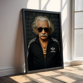 Einstein Street Genuis | Funny Urban Scientist Wall Art Print - Print